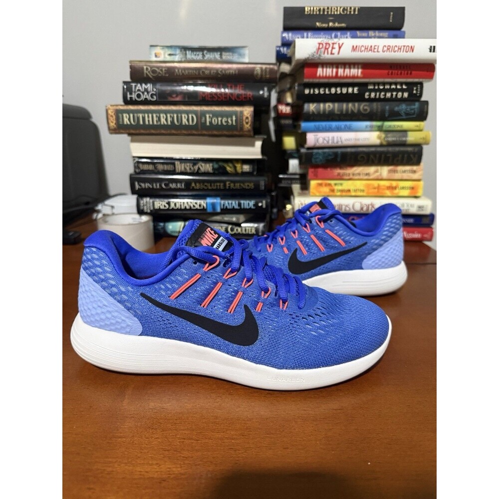 Nike Lunarglide 8 Running Shoes Blue Pink Black LunarLon Dynamic Support Women’s